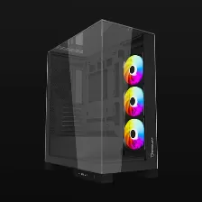 Gabinete Ocelot Gaming Glass Hunter 3 Psu No, Negro